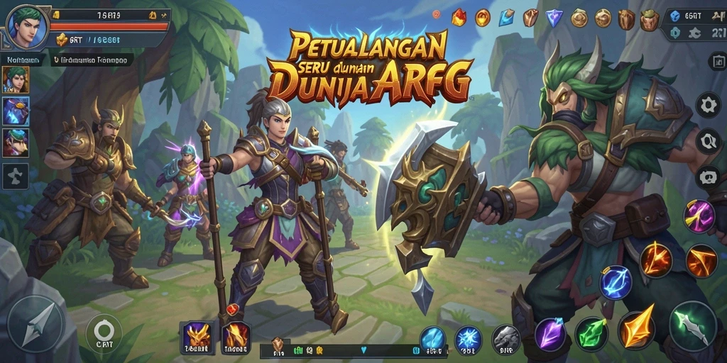 Screenshot permainan menunjukkan aksi seru dalam pertempuran ARPG.
