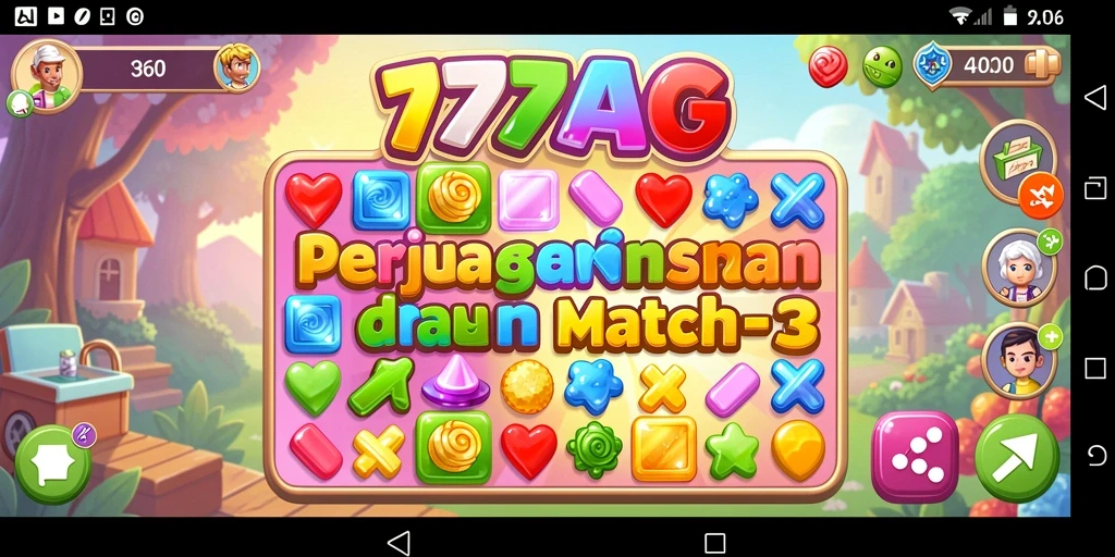 Gameplay seru di 77AG dengan tantangan Match-3 yang menarik.