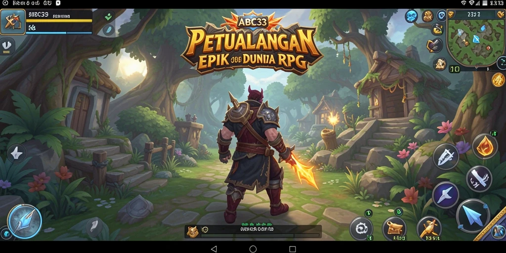 Menampilkan aksi seru dalam permainan RPG ABC33.