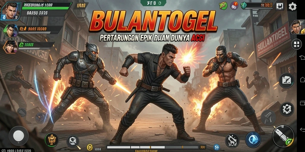 Tampilan gameplay BULANTOGEL menampilkan aksi mendebarkan dan karakter yang beragam.