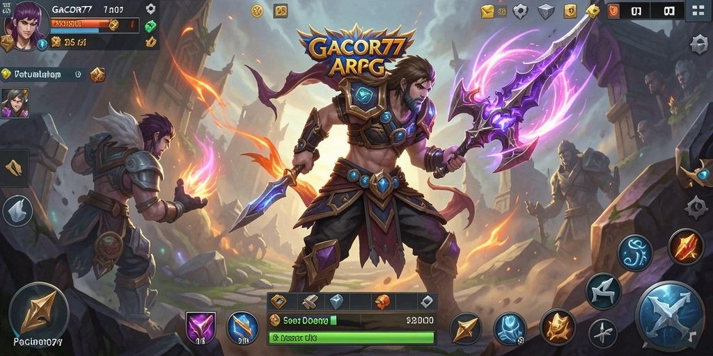 Tampilan gameplay GACOR77 yang menegangkan dan epik di dunia ARPG.