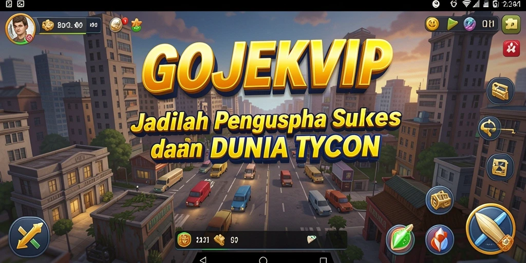 Screenshot gameplay GOJEKVIP yang menunjukkan keseruan berbisnis.