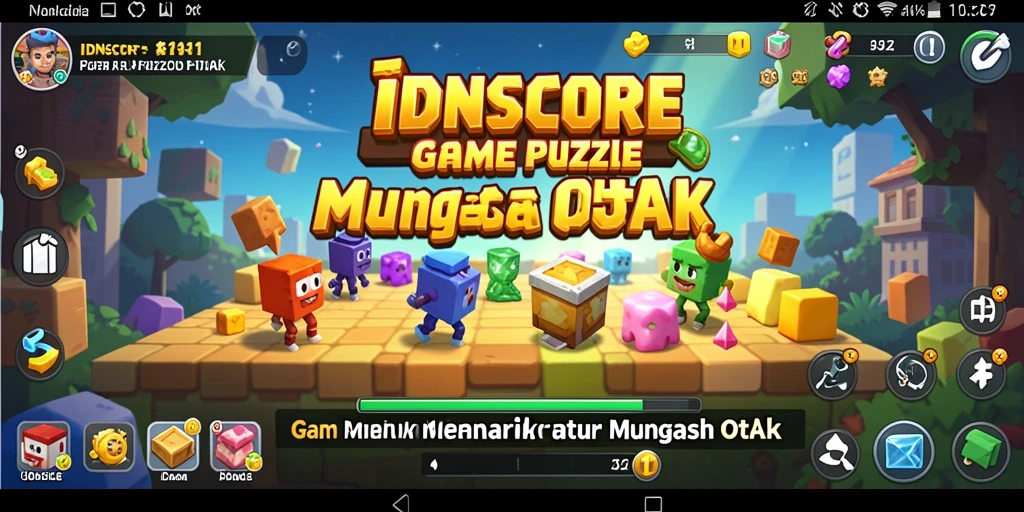Tampilan menarik gameplay Puzzle di IDNSCORE membuat pemain betah berlama-lama.