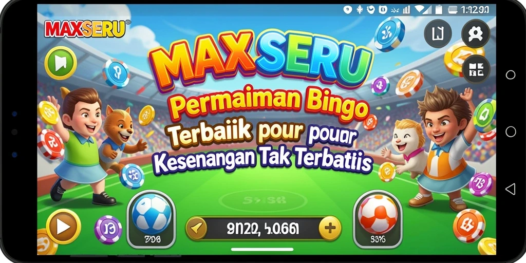 Tampilan gameplay MAXSERU yang seru dan menarik saat bermain Bingo.