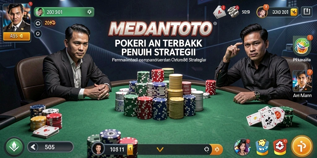 Menampilkan gameplay Poker yang seru dan kompetitif di MEDANTOTO.