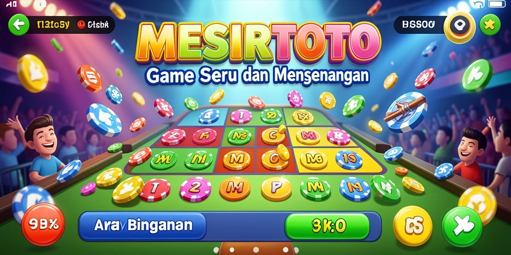 Tampilan gameplay seru dari game Bingo MESIRTOTO.
