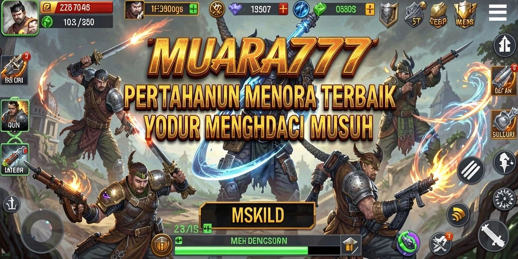 Tampilan gameplay menara pertahanan di MUARA777 yang sangat menarik.