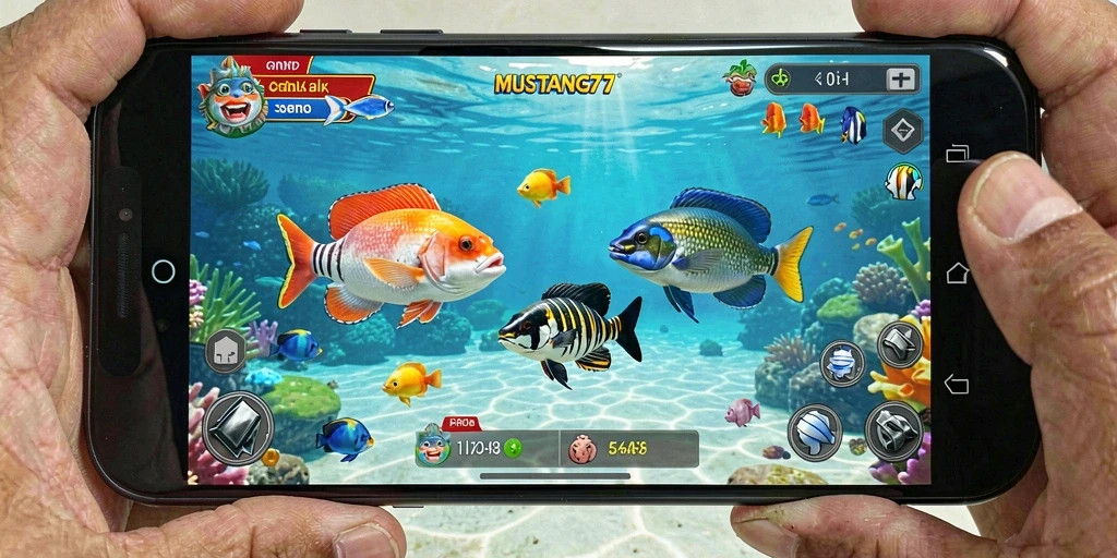 Tangkapan layar utama MUSTANG77 menunjukkan gameplay Tembak Ikan yang seru.