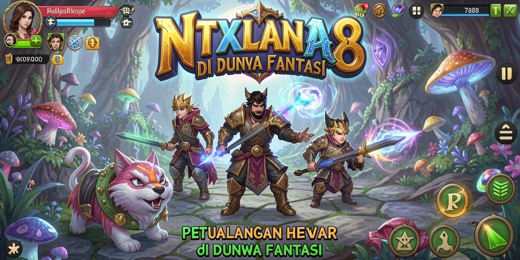 Gameplay NX888 menampilkan aksi penuh petualangan di dunia fantastis.