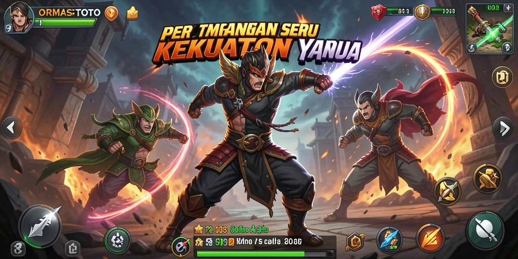 Gameplay seru dalam ORMASTOTO dengan pertarungan yang mendebarkan.