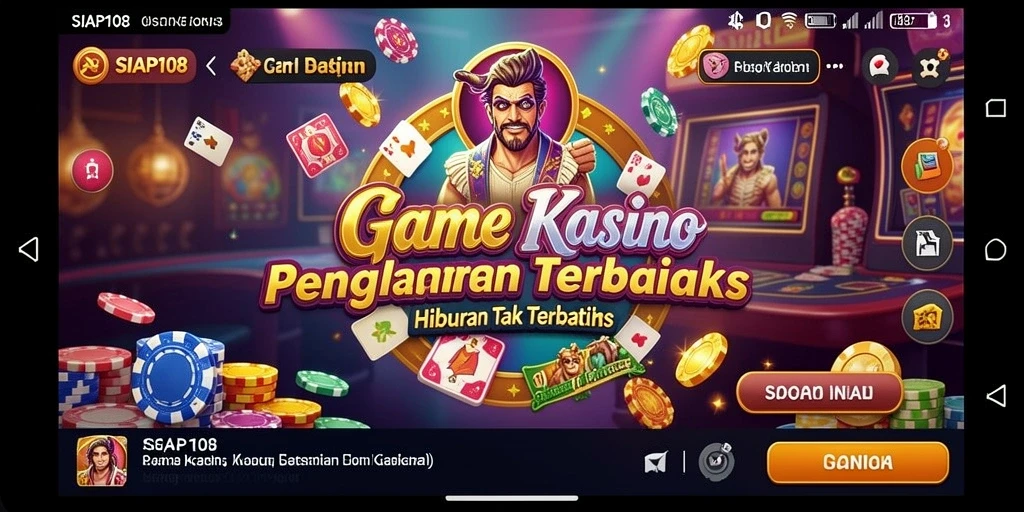 Screenshot utama SIAP108 menampilkan pengalaman bermain kasino yang menarik.