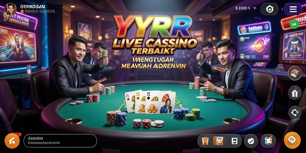 Screenshot YYRR menampilkan dealer langsung dan gameplay seru di Live Casino.