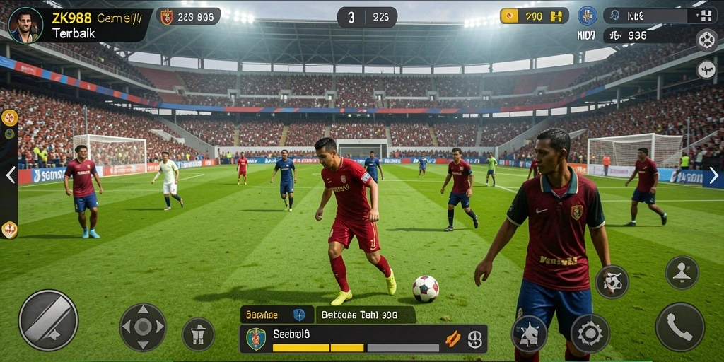 Tampilan gameplay sepak bola yang memukau dan realistis di ZK988.